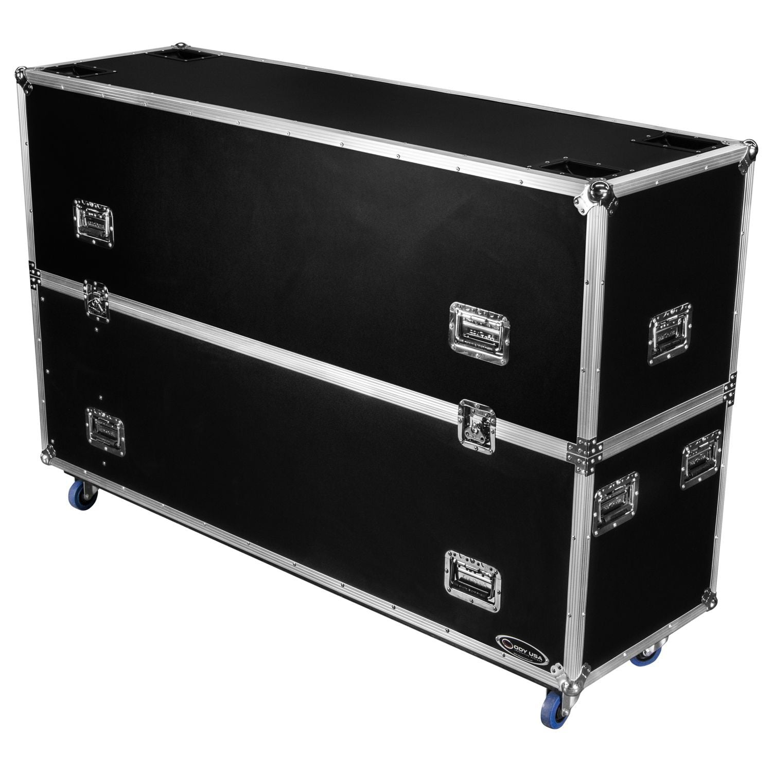 Odyssey FZ2FSM75W Dual 75″ Flat Screen Monitor Case with Casters - Hollywood DJ