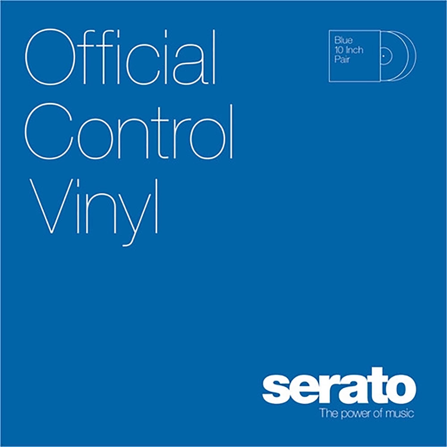 Serato SCV-PS-BLU-10, 10" Control Vinyl Pair - Blue - Hollywood DJ