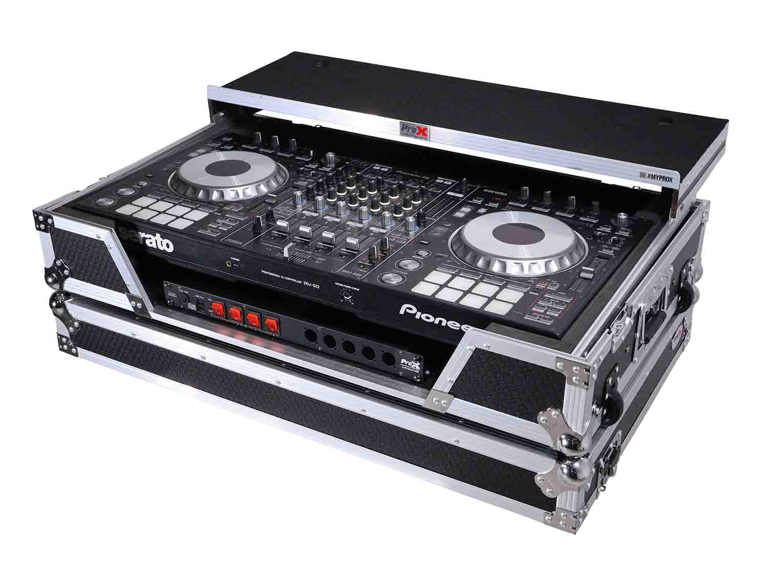 ProX XS-XDJXZ SZ WLT, Flight Case for Pioneer XDJ-XZ and DDJ-SZ2 Digital Controller with Laptop Shelf and Wheels - Hollywood DJ