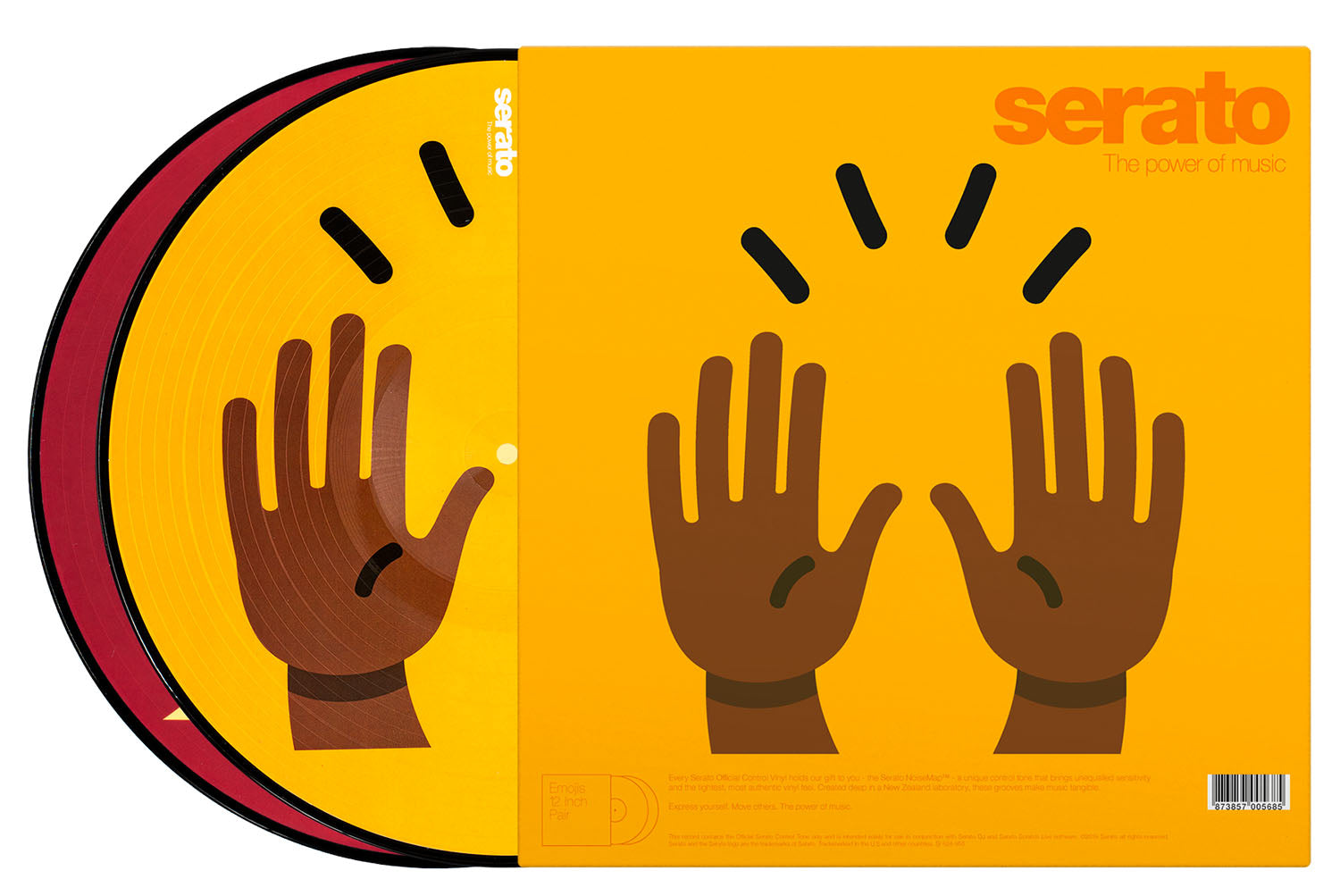 B-Stock: Serato SCV-PS-EMJ-1 Emoji Series 1 Hands, 12” Control Vinyl for Serato DJ - Pair Serato