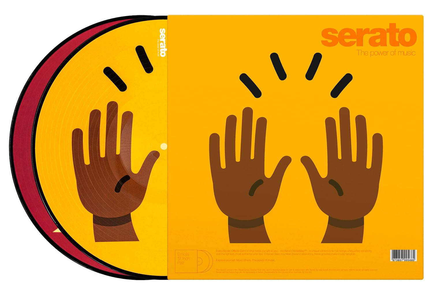 Serato SCV-PS-EMJ-1 Emoji Series #1 Hands, 12” Control Vinyl for Serato DJ - Pair - Hollywood DJ
