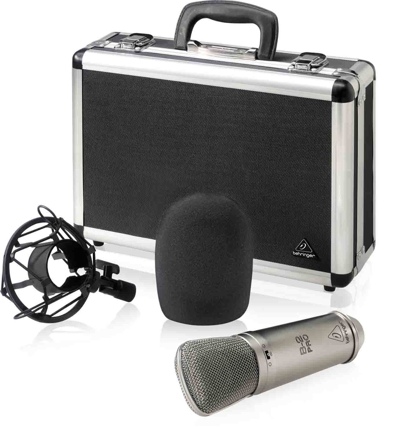 Behringer B-2 PRO Gold-Sputtered Large Dual-Diaphragm Studio Condenser Microphone - Hollywood DJ