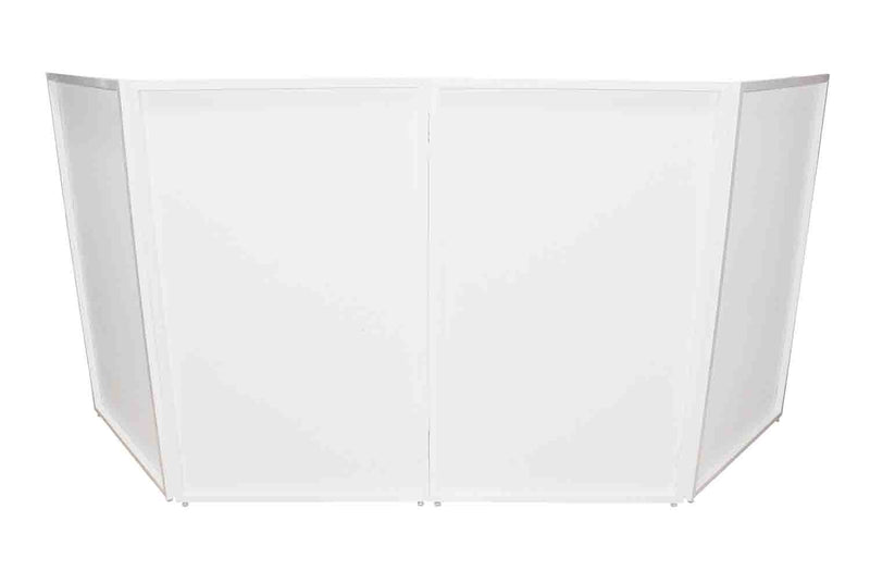 ProX XF-4X3048W MK2 Four Panel Collapse and Go DJ Facade With White Frame and Carry Bag - Black and White Scrims - Hollywood DJ