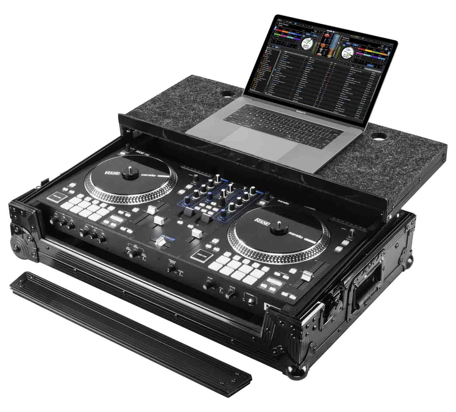 Odyssey FZGSRANEONEBLCW DJ Flight Case for Rane One with Patented Glide Platform - Black - Hollywood DJ