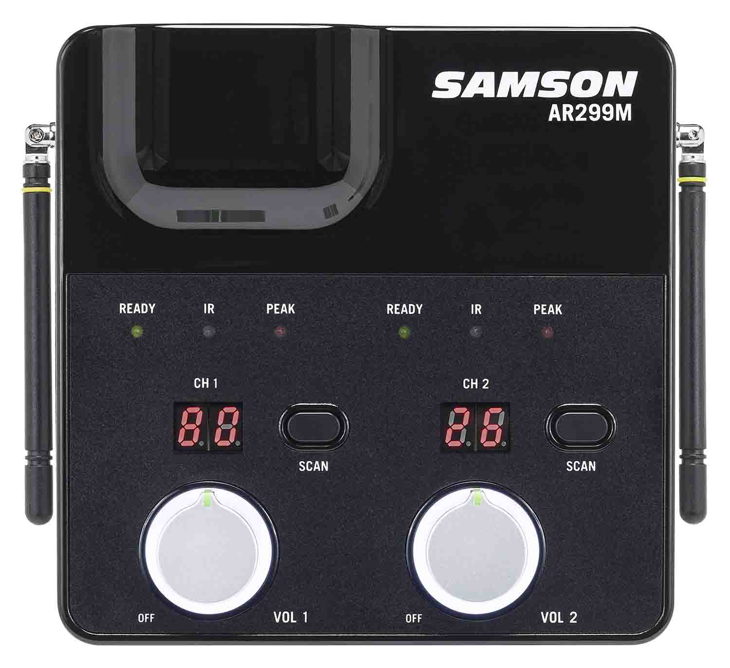 Samson SWC288MHQ8-D Concert 288m Handheld Dual-Channel Wireless Handheld Microphone System - Hollywood DJ