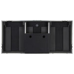 Odyssey FZGSL12CDJWR Black Low Profile 12″ Format DJ Mixer and Two Large Format Media Players Flight Coffin Case with Wheels and Glide Platform Odyssey