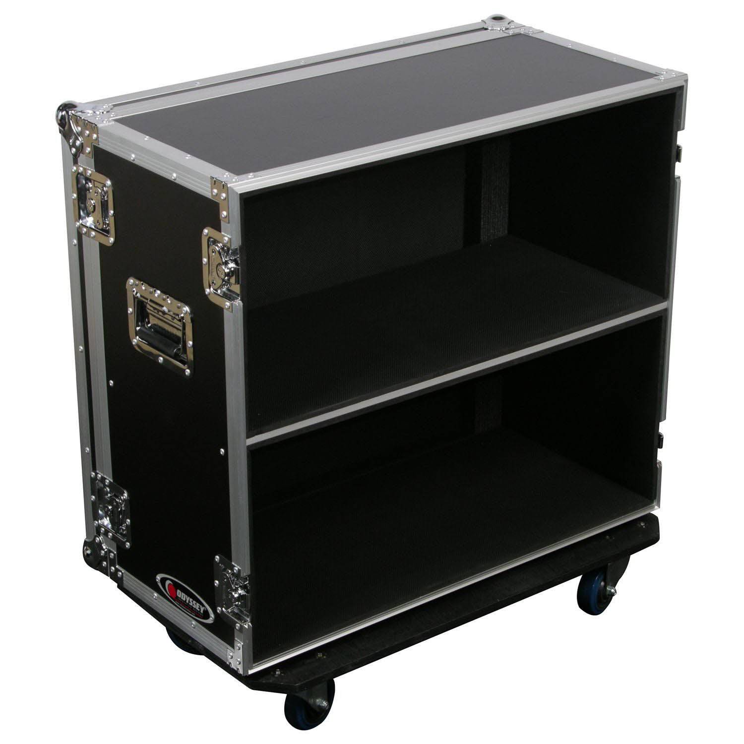 Odyssey FZGAMPHEAD2X2W Dual Guitar Amp Head Flight Case - Hollywood DJ
