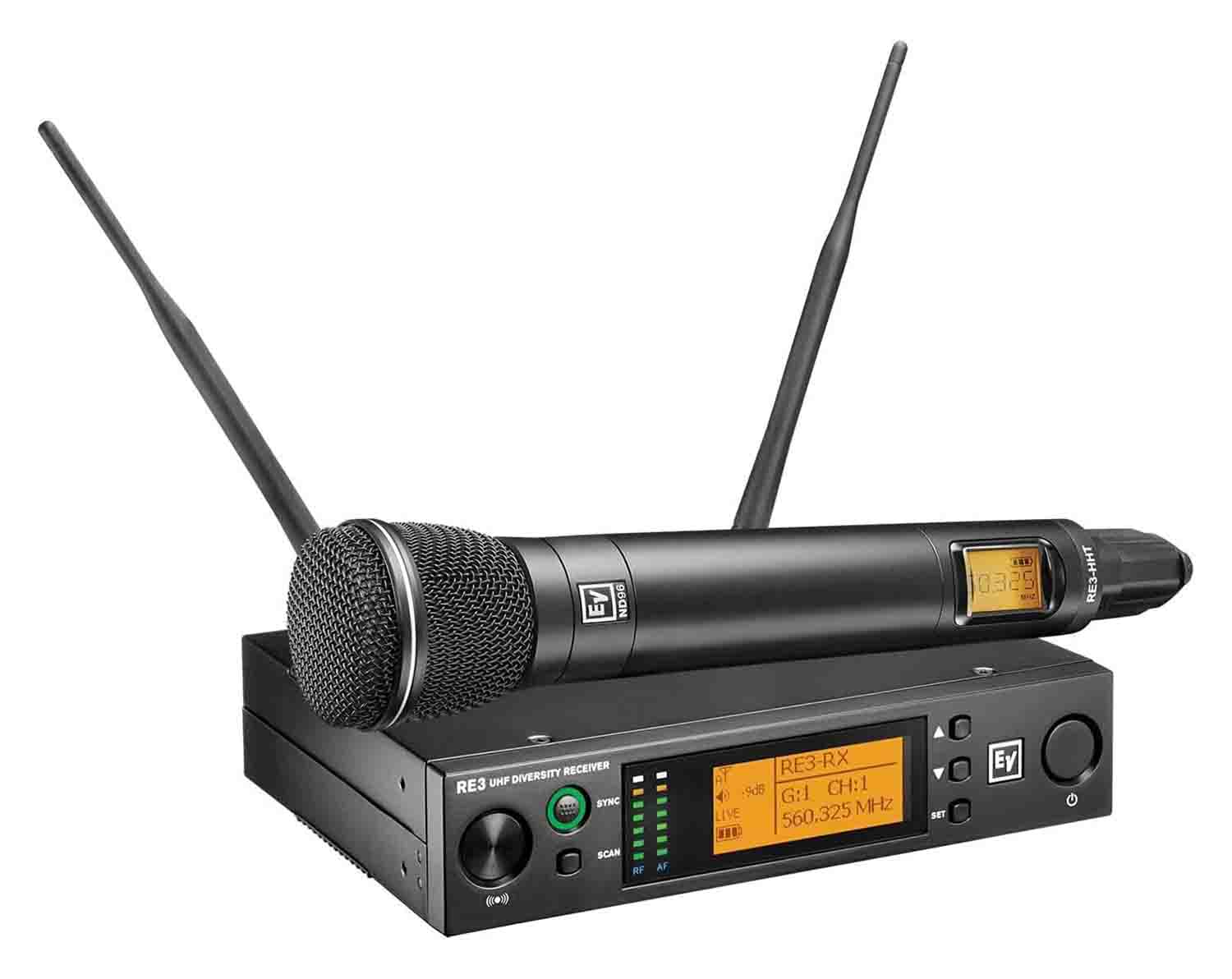 Electro-Voice RE3-ND96-5H, Wireless Handheld Microphone System with ND96 Wireless Mic (5H: 560 to 596 MHz) - Hollywood DJ