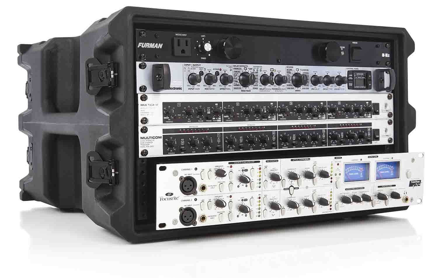 Gator Cases G-PRO-6U-19, 6U Deep Molded Audio Rack Case - 19 Inch - Hollywood DJ