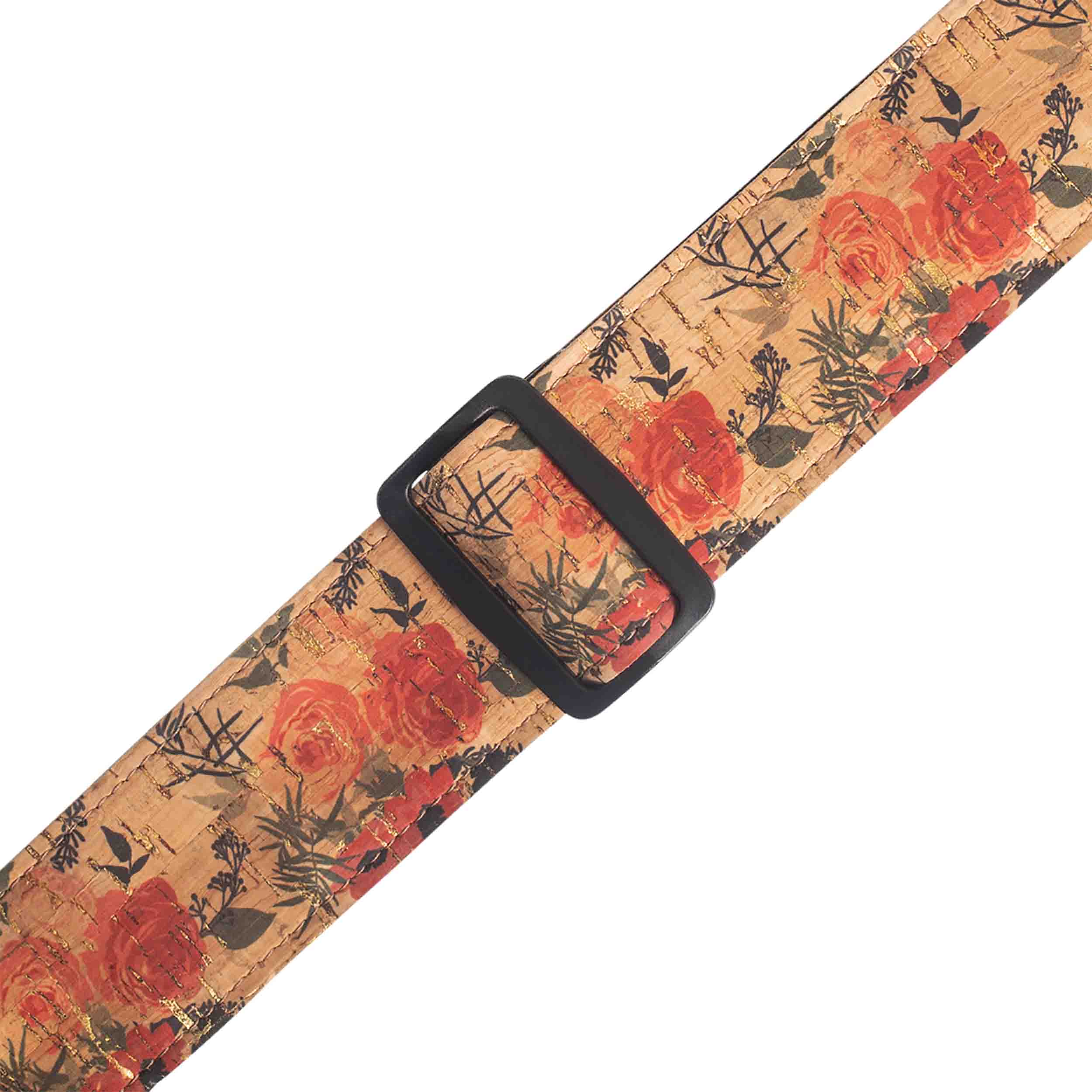Levy's Leathers MX8-001 2-inch Cork Guitar Strap with Wildflower Print - Hollywood DJ