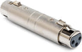 Hosa GXX-145 Gender Changer, XLR3F to Same by Hosa