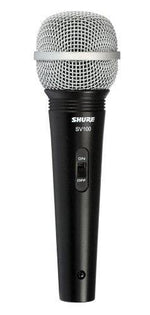 Shure SV100-W Cardioid Dynamic Microphone, On-Off Switch XLR-1/4 Cable, 1/4 Adapter - Hollywood DJ