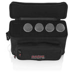 Gator Cases GM-4 DJ Bag for 4 Microphones with Exterior Pockets for Cables - Hollywood DJ