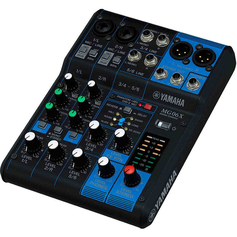 Yamaha MG06X 6-Input Mixer with Built-In Effects - Hollywood DJ