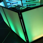 Odyssey SWF9646B, 96 X 46 Inches White Pro DJ Facade With Black Frame - Hollywood DJ