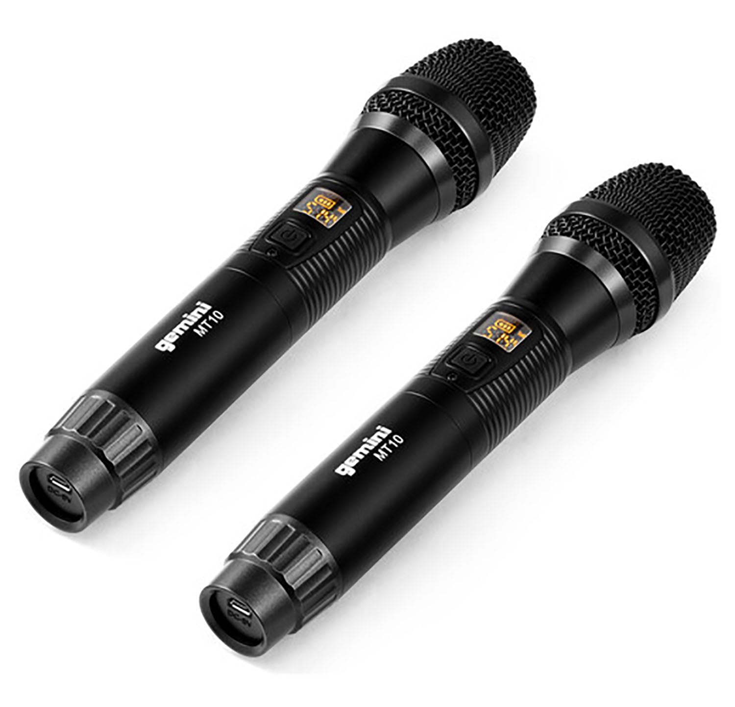 Gemini Sound GMU-M200, Dual Handheld UHF Wireless Microphone System with Plug-In Receiver - Hollywood DJ