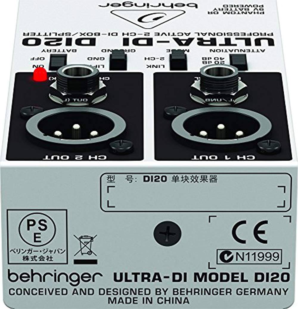 Behringer DI20 Professional Active 2-Channel DI-Box/Splitter - Hollywood DJ