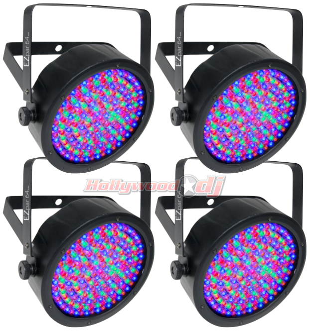 Chauvet DJ EZpar 64 RGBA 4 Pack Battery Powered LED PAR in Black - Hollywood DJ