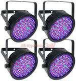 Chauvet DJ EZpar 64 RGBA 4 Pack Battery Powered LED PAR in Black - Hollywood DJ