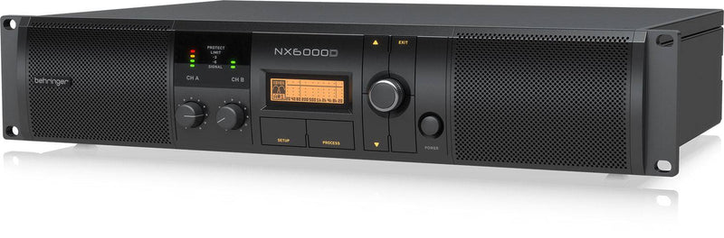 Behringer NX6000D, Ultra-Lightweight 6000-Watt Class-D Power Amplifier With DSP Control And Smartsense Loudspeaker Impedance Compensation - Hollywood DJ
