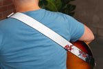 Levy's Leathers MPD2-116 2” Wide Polyester Guitar Strap with Cherry Blossoms and Snow Motif - Hollywood DJ