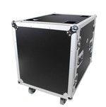 ProX T-12RSS24, 12U Space Amp Rack Mount ATA Flight Case 24 Inch Depth W-Casters - Hollywood DJ