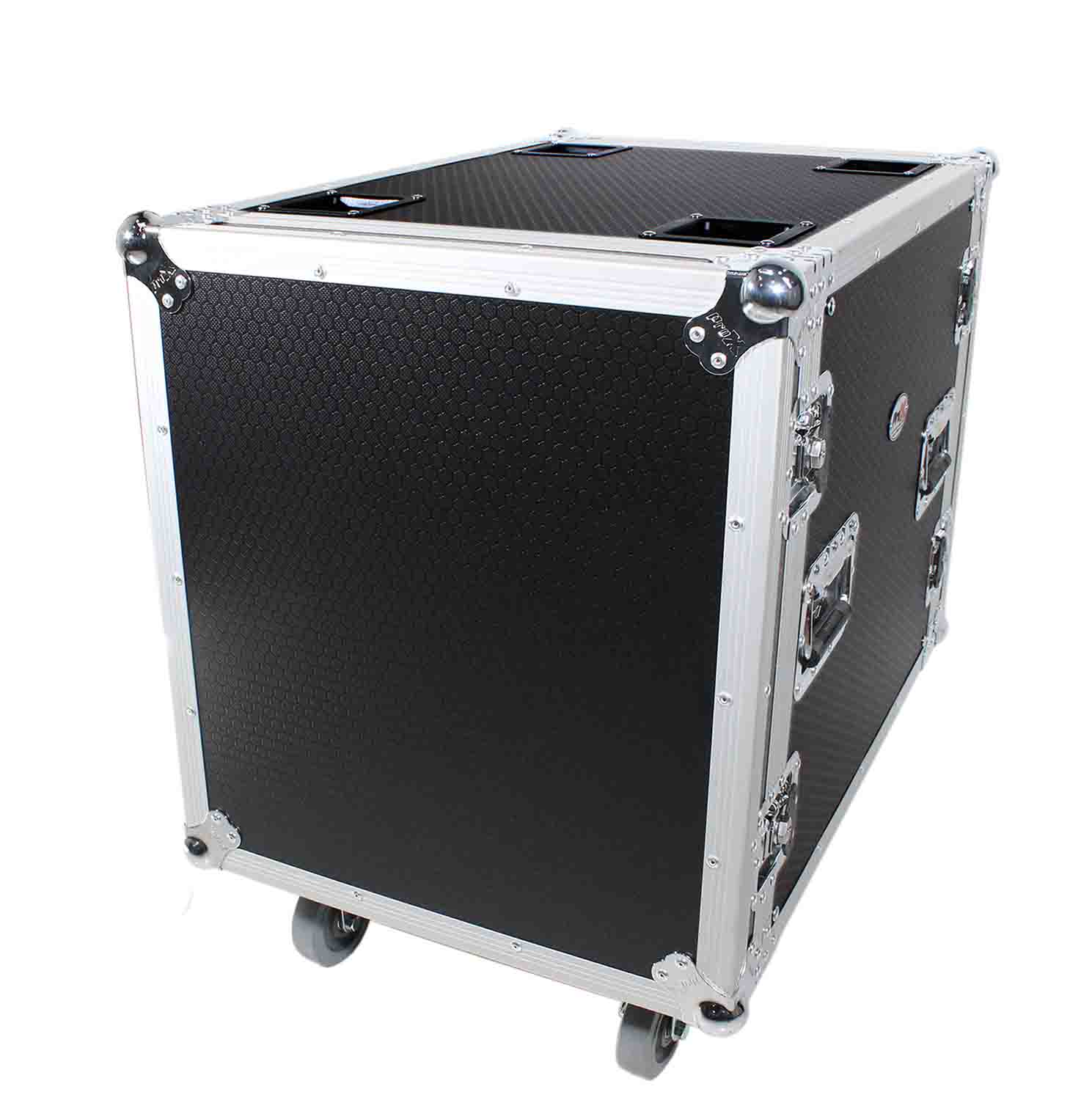 ProX T-12RSS24, 12U Space Amp Rack Mount ATA Flight Case 24 Inch Depth W-Casters - Hollywood DJ