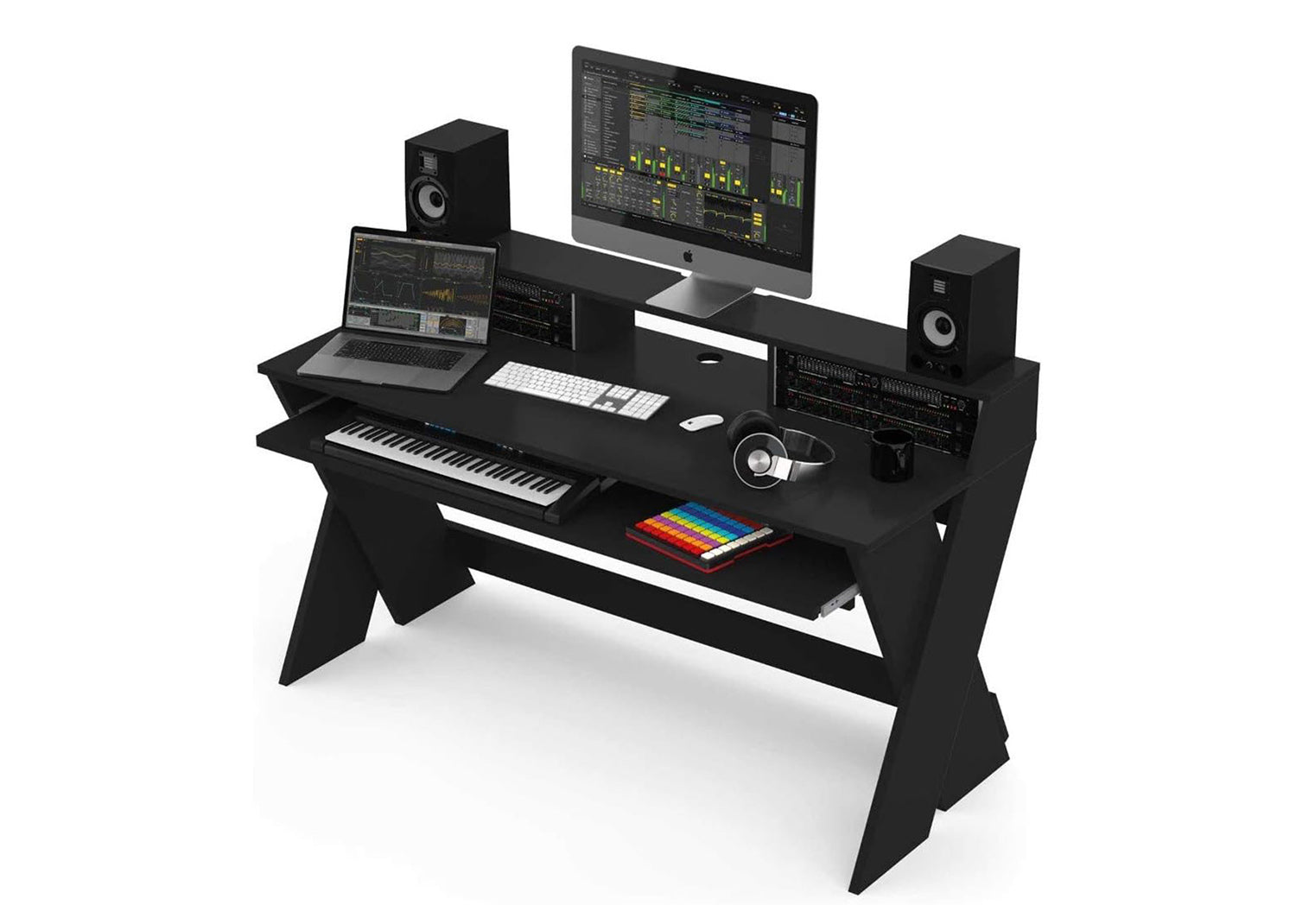 Glorious Sound Desk Pro for Professional Studio Workstation - Black - Hollywood DJ