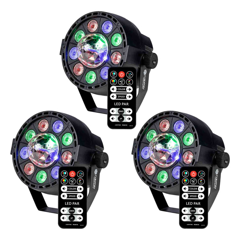 Colorkey Lighting Package with 3 Pack of CKU-1080 Party Lights - Hollywood DJ