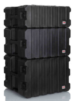 Gator Cases G-PROR-6U-19, 6U Deep Molded Audio Rack Case with Wheels - 19 Inch - Hollywood DJ
