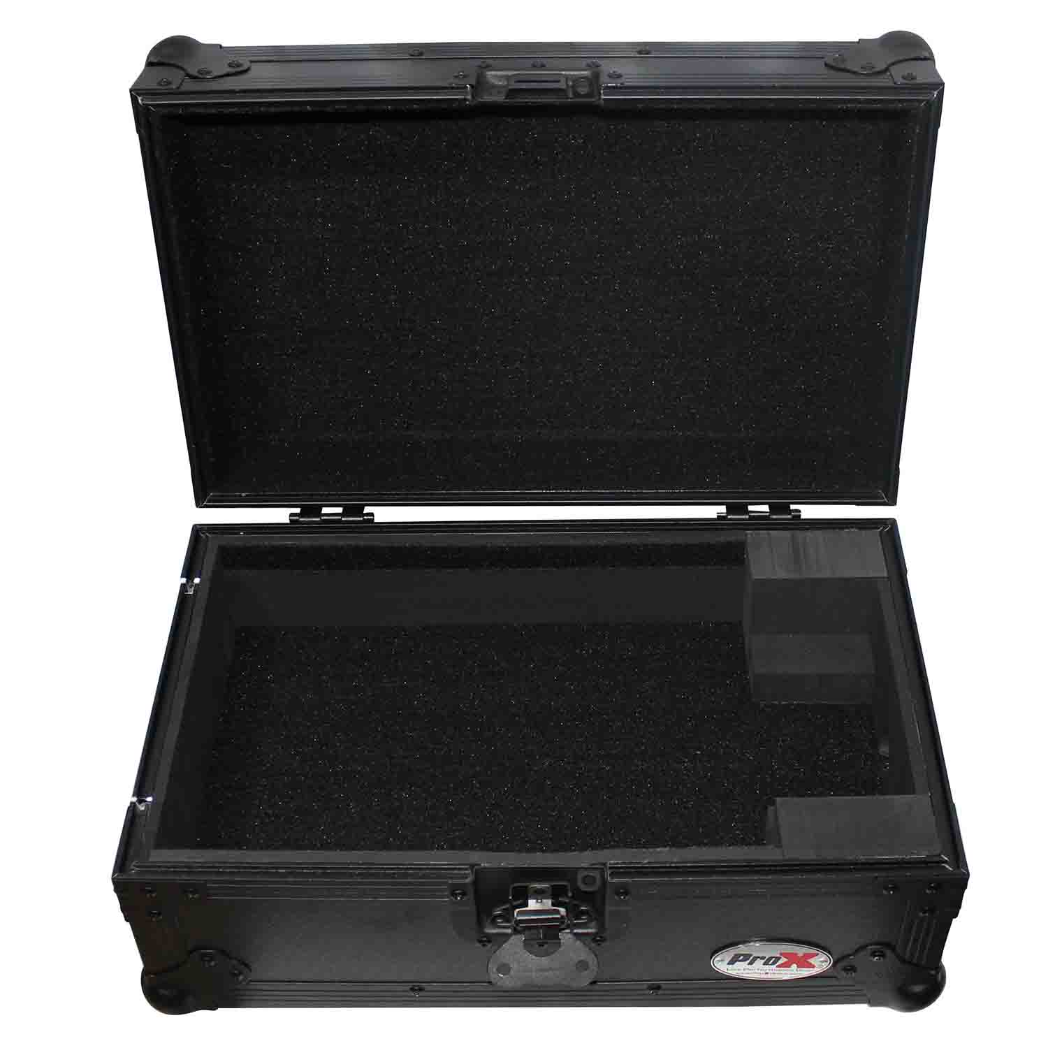 ProX XS-CDiBL DJ Flight Case for Medium Format CD-Media Player - Black on Black - Hollywood DJ