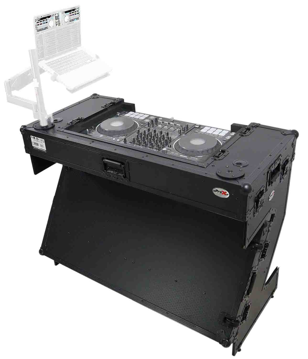 ProX XS-ZTABLE-BL CTRL, Z Style Table with wheels For Pioneer DDJ-1000/SX3 - Hollywood DJ