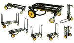 Rock N Roller R8RT Mid 8 in 1 Folding Multicart with 500 lbs. Frame Capacity - Black Rock N Roller
