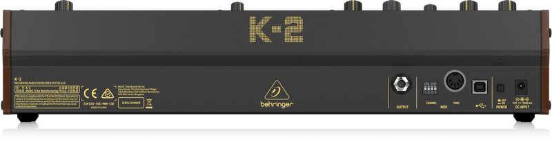 Behringer K-2, Analog and Semi-Modular Synthesizer - Open Box - Hollywood DJ