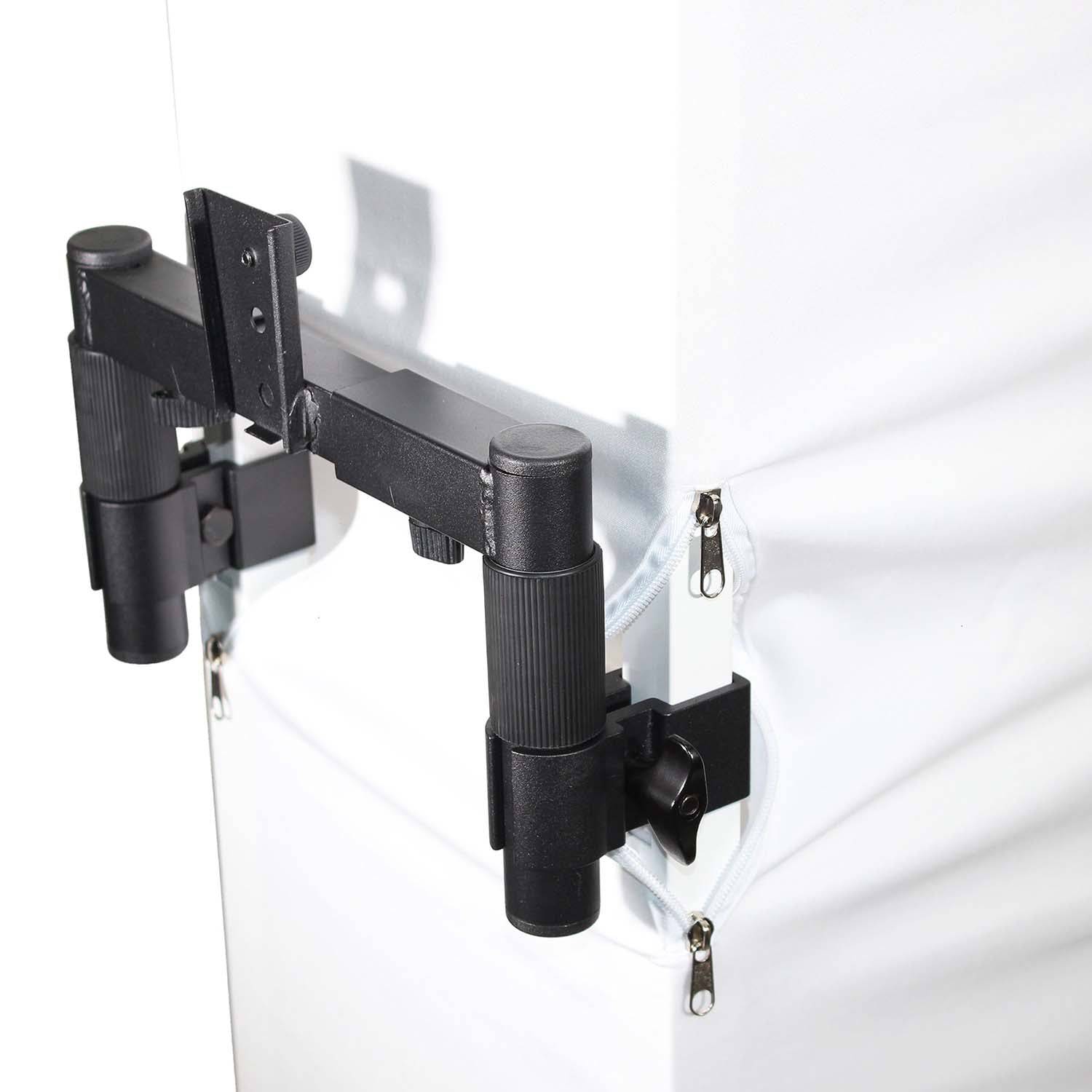 ProX XT-FLEXTOTEM TV Adjustable Totem Stand with TV Mount, Foldable Base Plate and Speaker Stud - 3ft to 6ft Height - Hollywood DJ