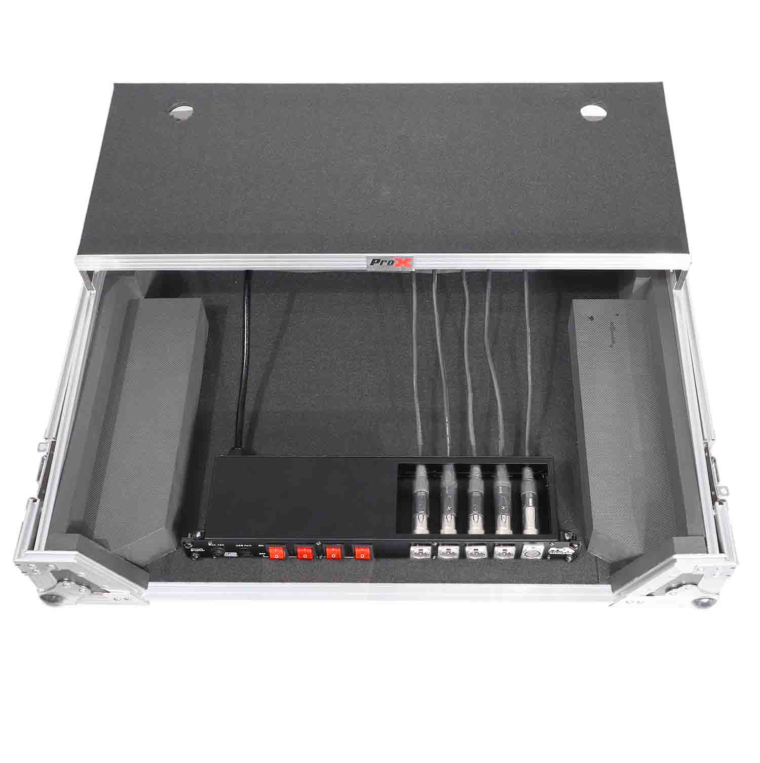 ProX X-PC4XLR-USB 1U 15 Amp Circuit 4CH Switch Panel W-2 USB and 5 Punched Space - Hollywood DJ