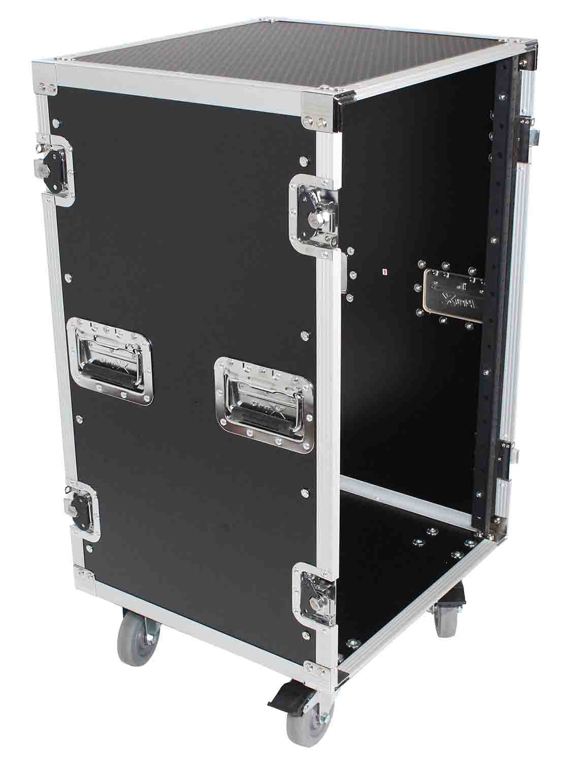ProX XS-18R18W 18U Space Amp Rack Mount ATA Flight Case with Casters - 18 Inch - Hollywood DJ