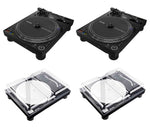 Pioneer DJ PLX-CRSS12 Hybrid Turntable Package with Decksaver Cover - Hollywood DJ