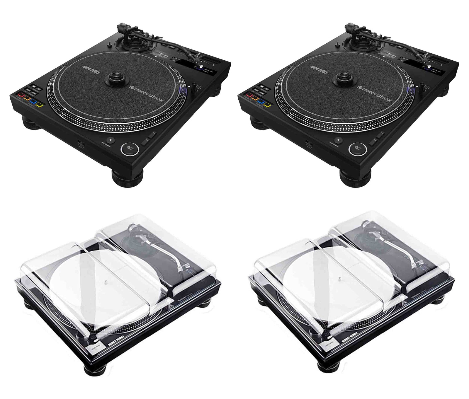 Pioneer DJ PLX-CRSS12 Hybrid Turntable Package with Decksaver Cover - Hollywood DJ