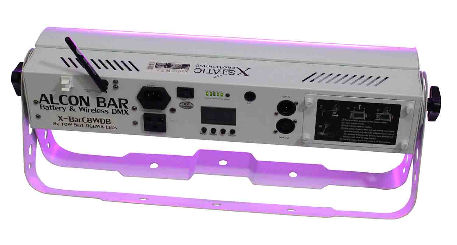 ProX X-BARC8WDBX4 Alcon Bar 8x 5in1 RGBWA 10W LED Light Battery Powered Wireless DMX - Hollywood DJ