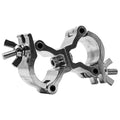 Odyssey LACSD25XS, Aluminum Extra Small Swivel Dual Mini Clamp Aluminum Finish - Hollywood DJ