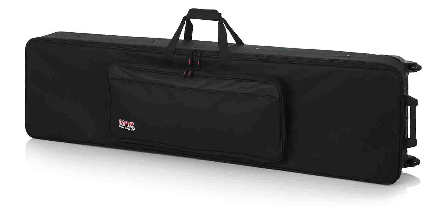 Gator Cases GK-88 SLXL Rigid Lightweight Case for Slim, Extra long 88 Note Keyboards with Wheels - Hollywood DJ