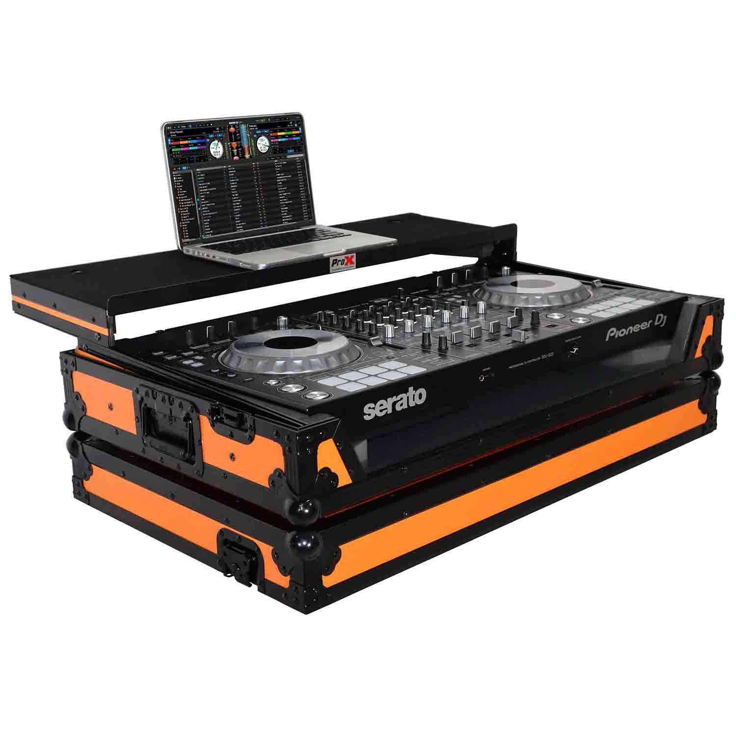 ProX XS-DDJSZWLTOB DJ Flight Case For Pioneer DDJ-SZ, DDJ-RZ DJ Controller - Black on Orange - Hollywood DJ