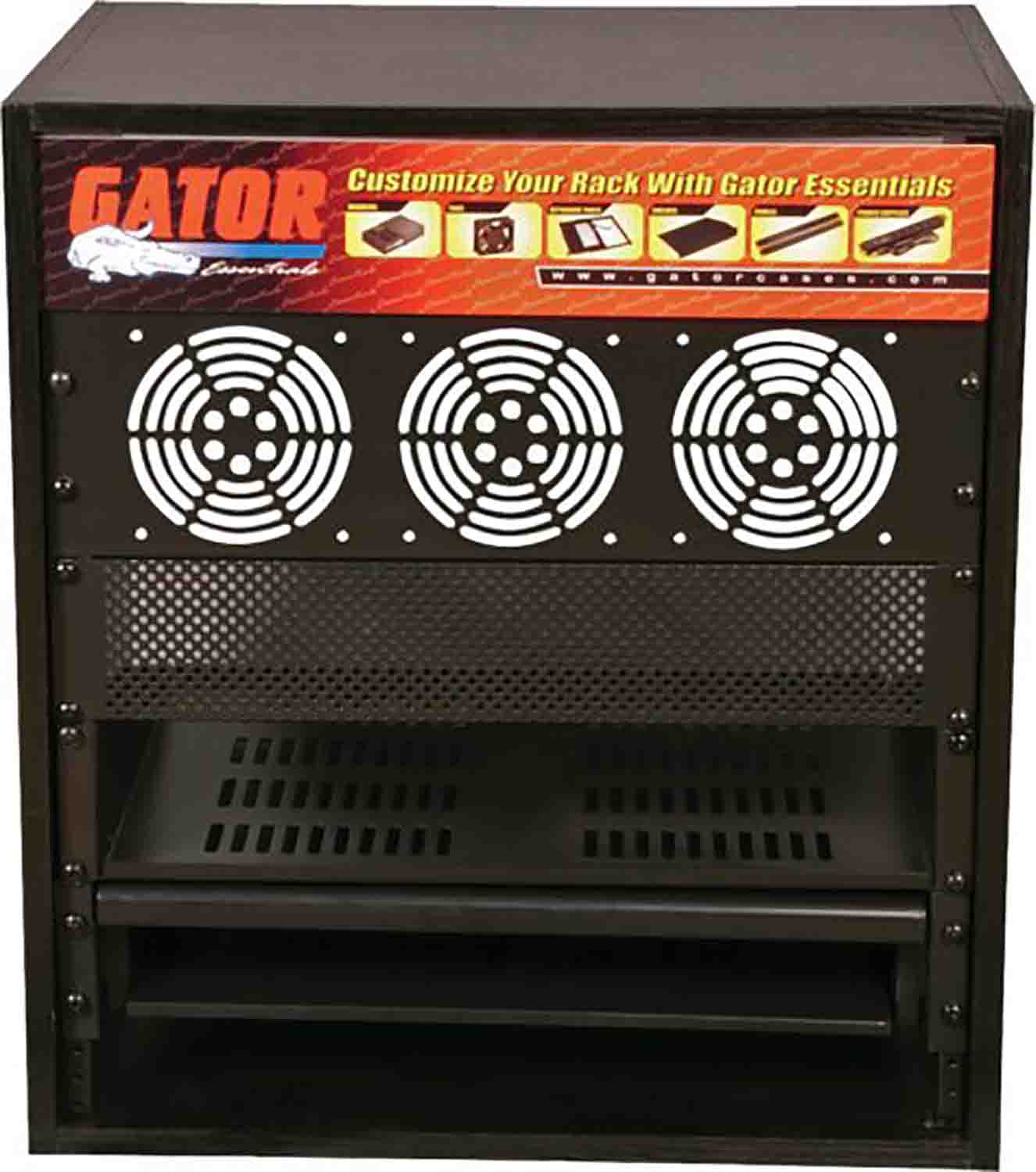 Gator Cases GR-STUDIO-16U, 16U Studio Rack Cabinet - 15.5″ deep - Hollywood DJ