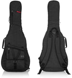 Gator Cases GT-ACOUSTIC-BLK Transit Series Acoustic Guitar Gig Bag with Charcoal Exterior - Hollywood DJ