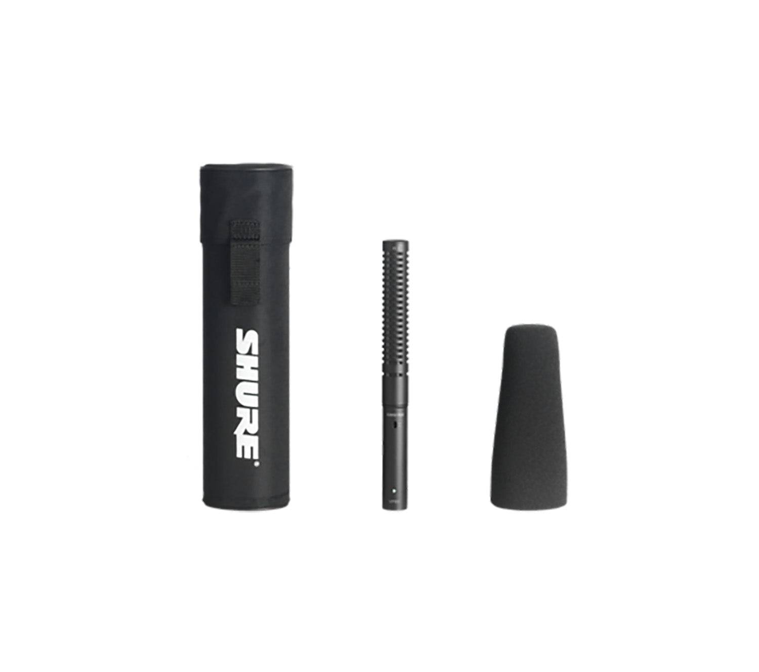 Shure VP89S Short Condenser Shotgun Microphone with Case and Foam Windscreen - Hollywood DJ