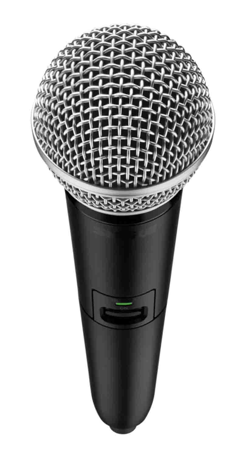 Shure GLXD2+/SM58=-Z3 Digital Wireless Dual Band Handheld Transmitter with SM58 Vocal Microphone - Hollywood DJ