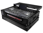 ProX XS-PRIME4 WLTBL Flight Case for Denon Prime 4 DJ Controller with Sliding Laptop Shelf - Black Finish - Hollywood DJ