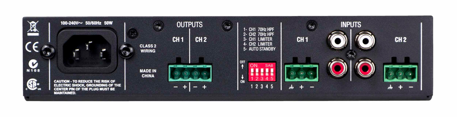 JBL NCSA2120Z-U-US, 2-Channel 120W Audio Amplifier with Drivecore - Hollywood DJ