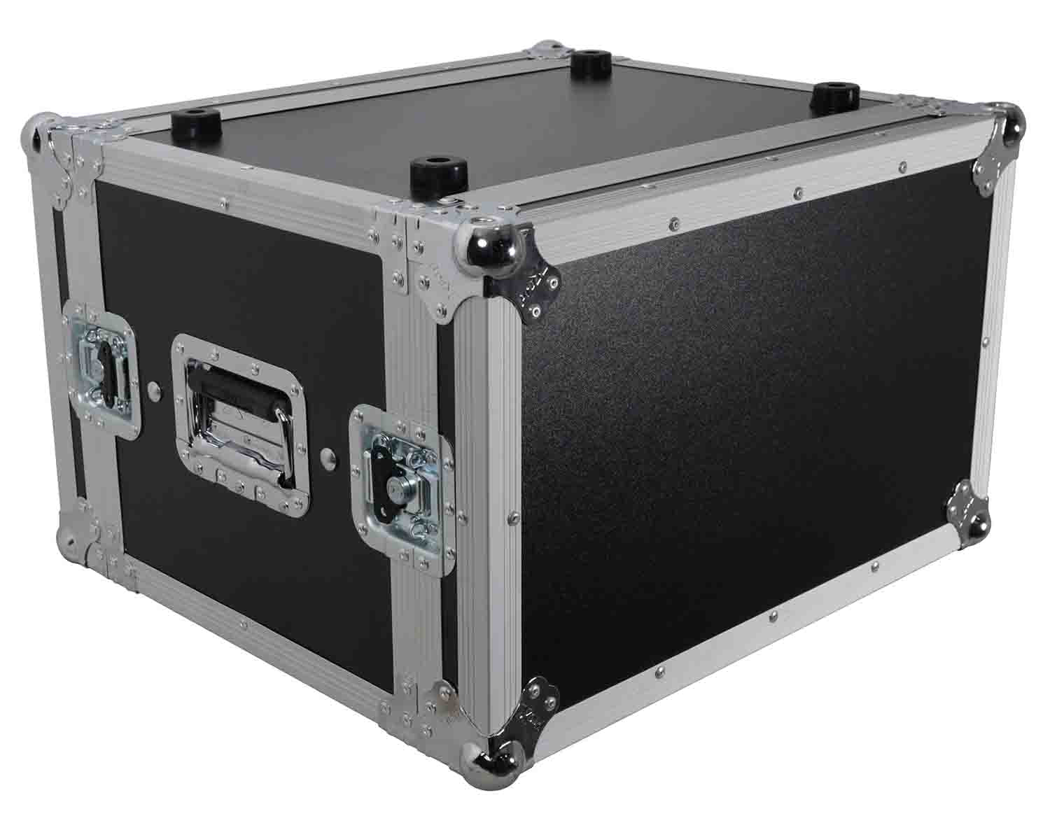 ProX T-6RSP14, 6U Vertical Shockproof Effects Rack 14" Depth Rail to Rail with Handles - Hollywood DJ